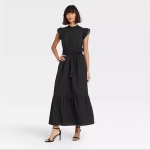 Who What Wear - A-Line Ruffle Short Sleeve Dress